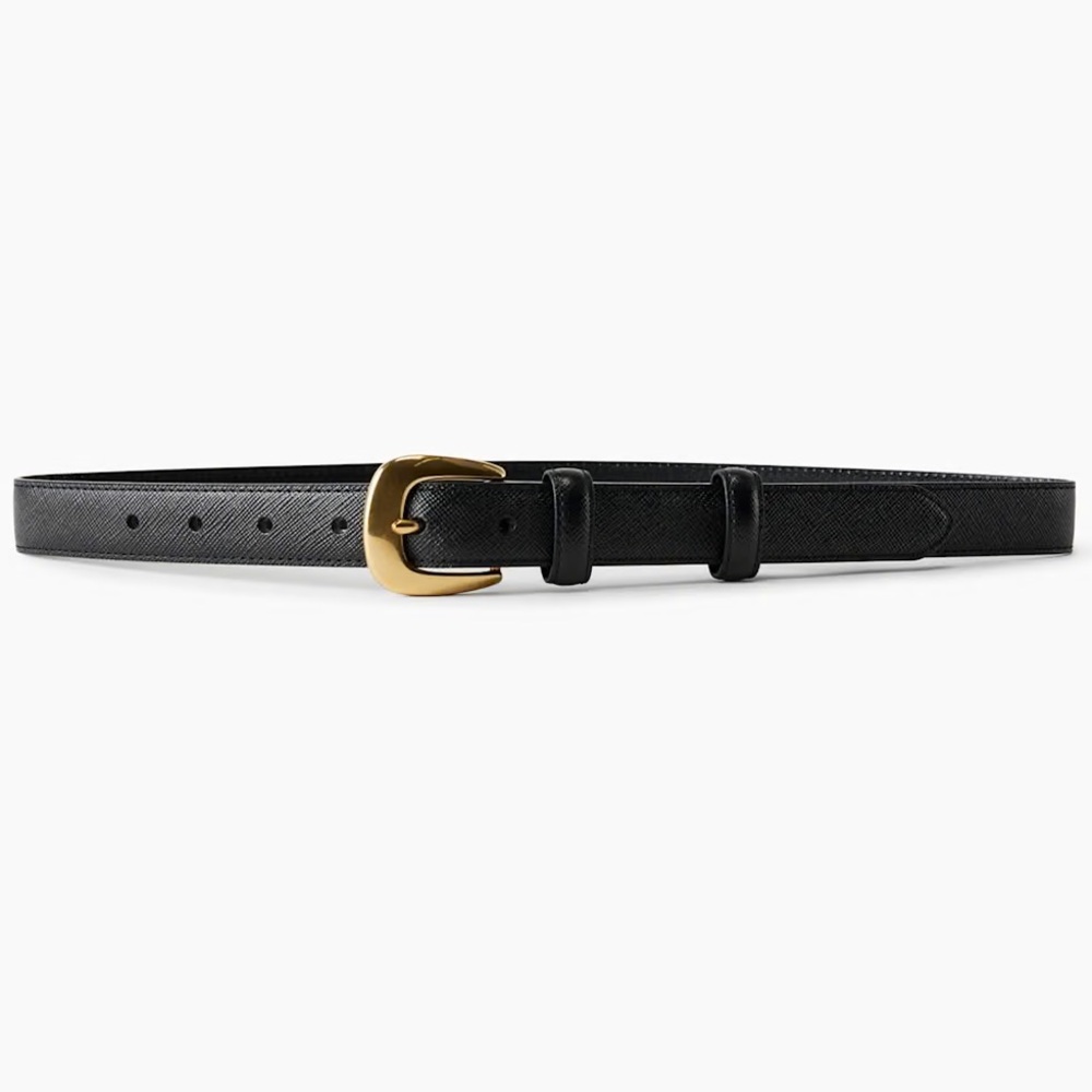 Aritzia Legendary Solid Brass Leather Belt - Size L